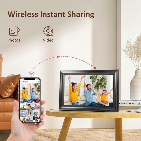 Canupdog WiFi Digital Picture Frame 10.1 Inch, 1080P IPS Touch Screen Digital Ph - Picture 3 of 6